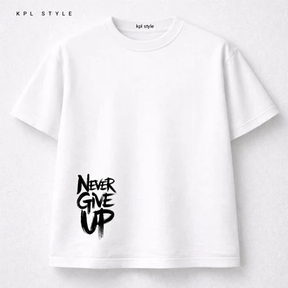 تیشرت سفید باکسی | طراحی تایپوگرافی، مناسب آقایان و خانم‌ها کد 1177