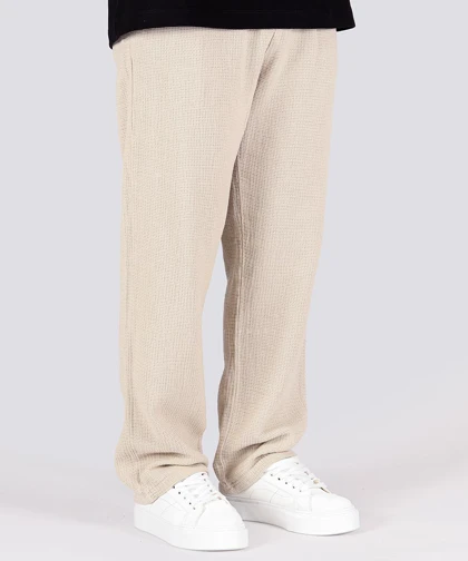 شلوار کنفی بگ و کمر کش کرم 1010