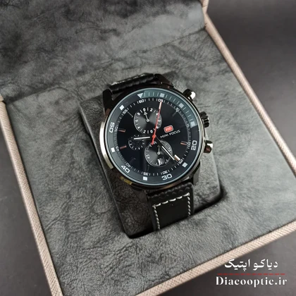 ساعت مچی مردانه اورجینال موتور ژاپن برند مینی فوکوس سه موتور مدل Mf0046G.04 بند چرم