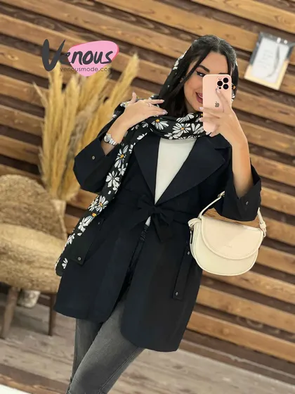 مانتو لینن جیب پرچی