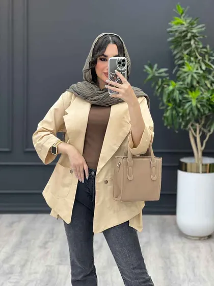 مانتو جلوباز جیب پرچی
