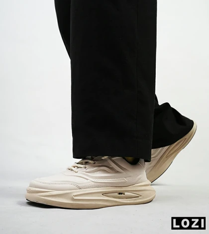 کفش کتانی مردانه کرم BERSHKA