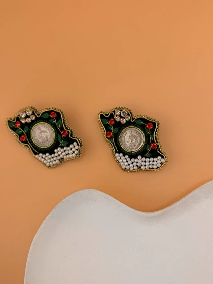 سنجاق سینه نقشه ایران مدل گل