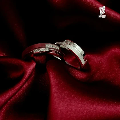 حلقه ست نقره زنانه ومردانه کدhsn1061