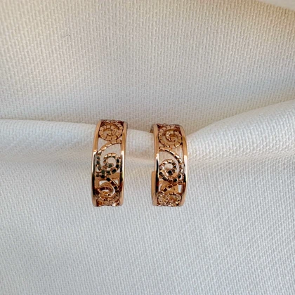 گوشواره حلقه‌ای طرح مینیاتوری ژوپینگ