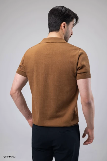 تیشرت یقه هفت بافت اولد مانی