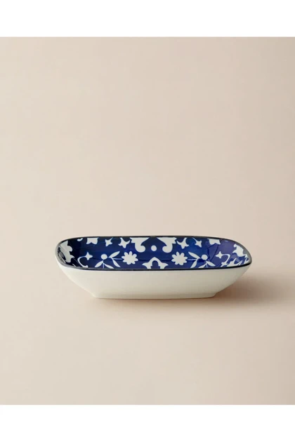 بشقاب سرو Madame Coco مدل Reve Bleu Verve Bone China - آبی/سفید