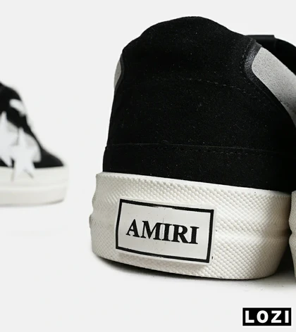 کفش اسنیکرزمشکی طوسی سفید Amiri Stars v2 مدل 7074