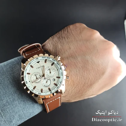 ساعت مچی مردانه برند کارتیر 3 موتور مدل DO1174 بند چرم