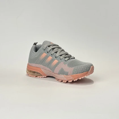 کفش راحتی آدیداس ماراتن کپسول دار طوسی صورتی با کفی ایرکول فوم