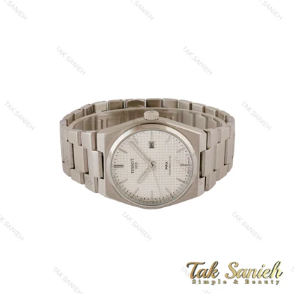 ساعت تیسوت PRX مردانه نقره ای صفحه سفید Tissot-5142-G