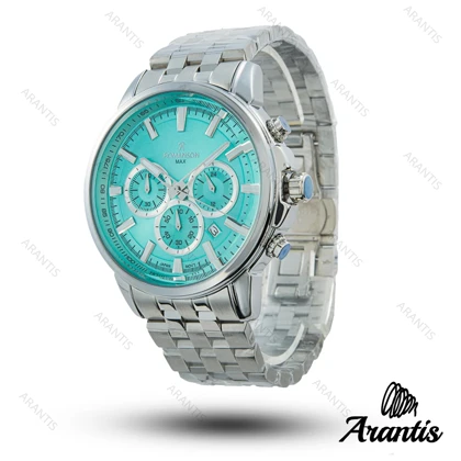 ساعت مردانه رومانسون مکس سه موتوره سیلور صفحه تیفانی m-10226