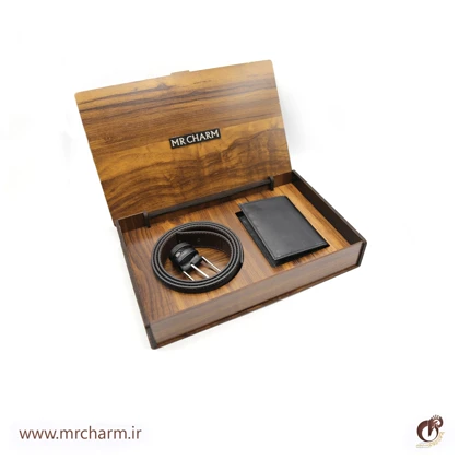 ست چرم کیف و کمربند مردانه mrc131-14