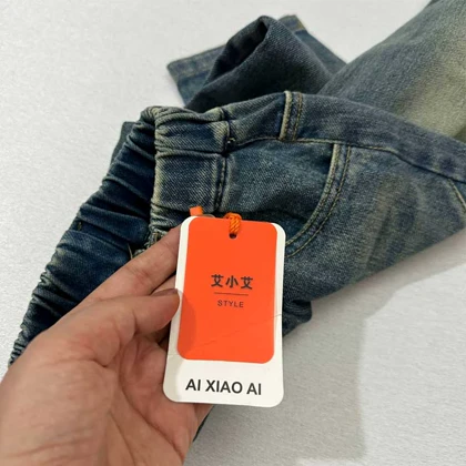 شلوار بچه گانه جین طرح مام ZHUO TAN