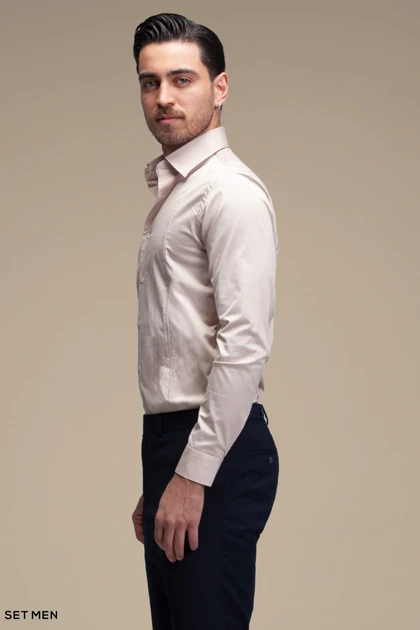 پیراهن مردانه ساده آستین بلند ست من