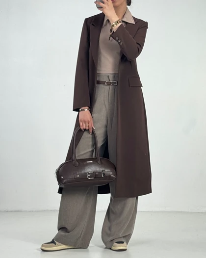 کت یقه انگلیسی بلند  کد 100177