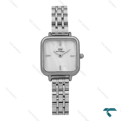 ساعت دنیل ولینگتون مربع سیلور صفحه مهندسی سفید DW-7626-L