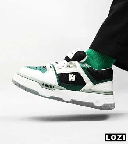 کفش کتانی سبز مشکی سفید AMIRI MA2 Leather