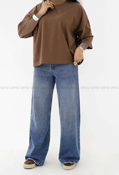 تیشرت باکسی ساده رنگی کد1005948