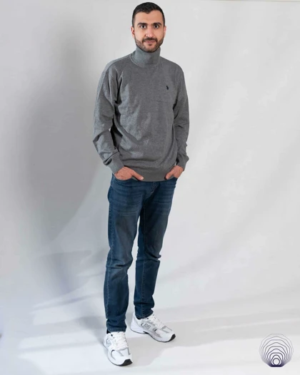 پلیور یقه اسکی مردانه U.S.Polo Assn – دو رنگ کاربردی