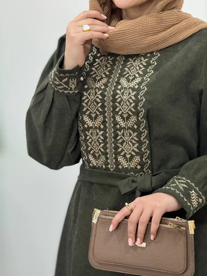 پیراهن مانتویی گلدوزی هدیه