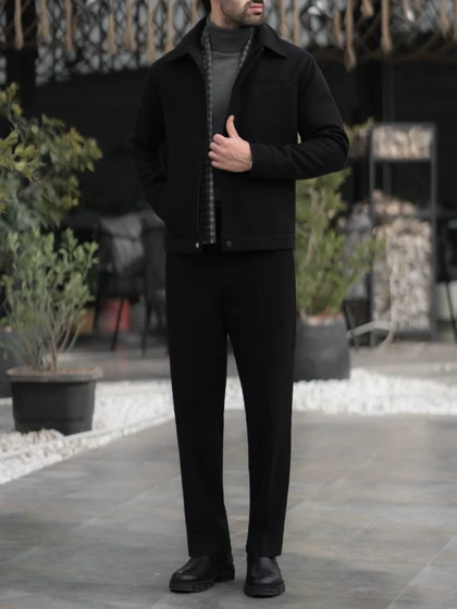 کاپشن فوتر مشکی کارلوتی کد j201