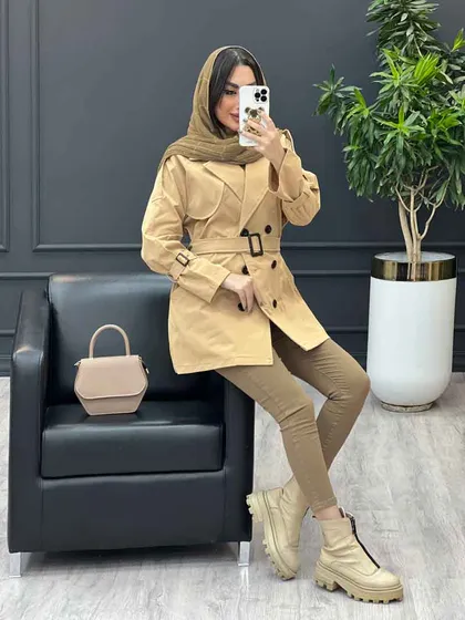 بارانی شش دکمه ژیله گرد