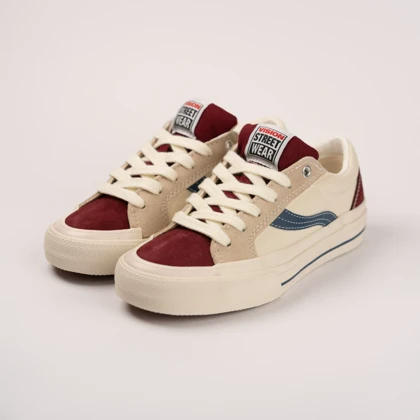 کفش ویژن کرم زرشکی/Vision Street Wear Beige