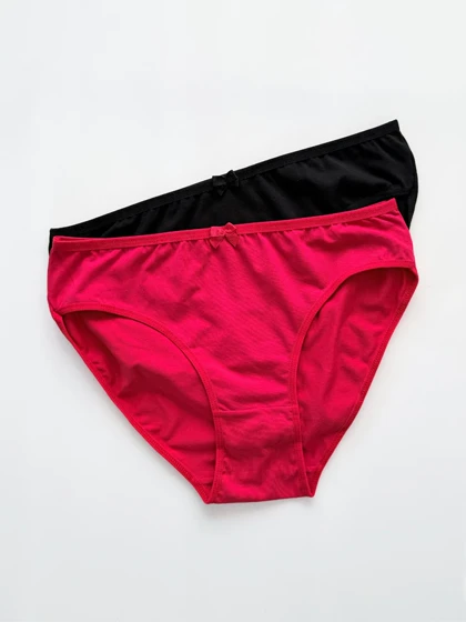 شورت اسلیپ نخ پنبه ساده پاپیون دار سایز 2XL میسپل Misspel