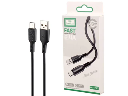 کابل فست شارژ یو اس بی به تایپ سی 2.4 آمپر یک متری ارلدام Earldom EC-171C USB-C Cable