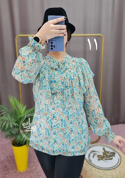 شومیز یقه چین 1