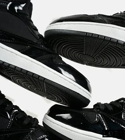 کفش کتانی ساق‌دار مردانه و زنانه مشکی نایک جردن 1 مدل 6520