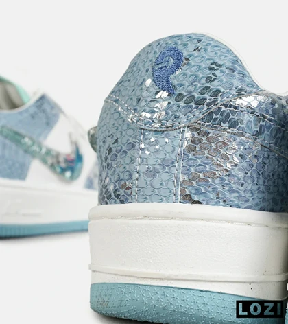 کفش کتانی مردانه و زنانه سفید آبی NIKE dunk low steam puppet