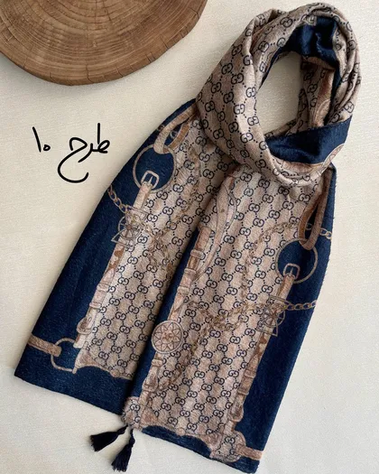 شال مخمل پارت سرمه‌ای 3967