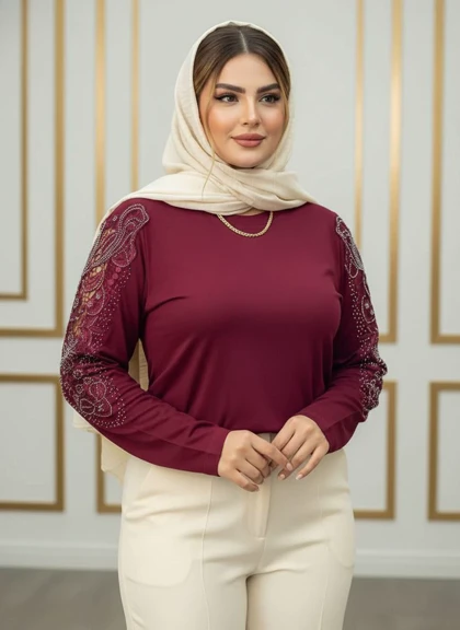 شومیز گیپوردار مدل سوگل کد 50271