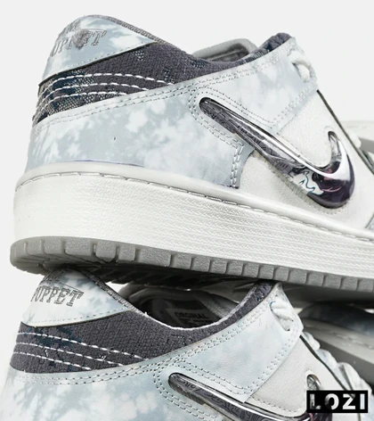 کفش کتانی مردانه و زنانه آبی سفید NIKE dunk low steam puppet