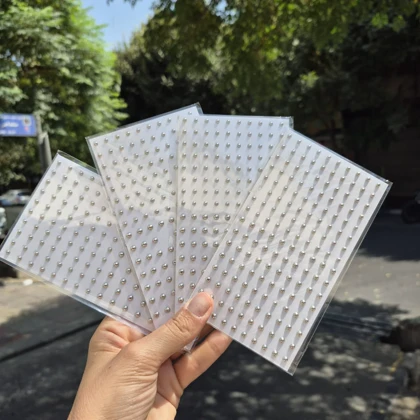 پیرسینگ چسبی فیک طرح فلز