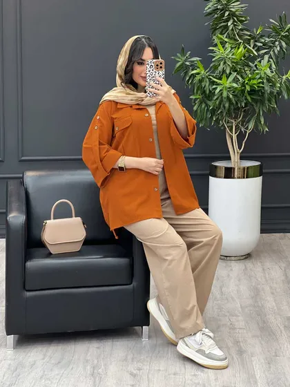مانتو دوجیب پیله آستین پاگن