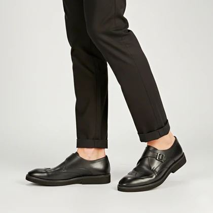 کفش چرم برت سگک دار مردانه 700