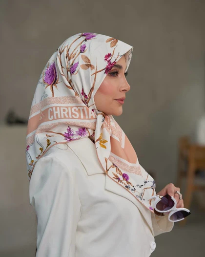 روسری Dior ابریشم دور دست دوز (قواره 90) 30146