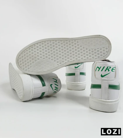 کفش کتانی ساق‌دار سفید سبز مردانه نایک NIKE blazer