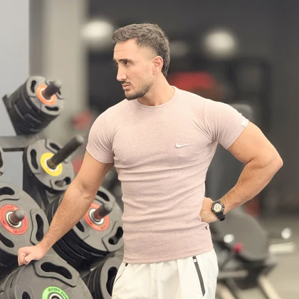 تیشرت فیت شرت نایک صورتی کم رنگ