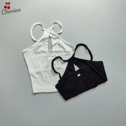 کراپ سینه اشکی سفید و مشکی