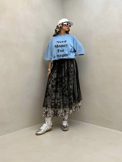 تیشرت لانگ NEED MONEY