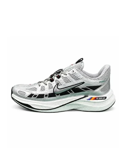 کتانی زیره بست مردانه مدل رانینگ نایکیP6000نقره ای مدل سوم