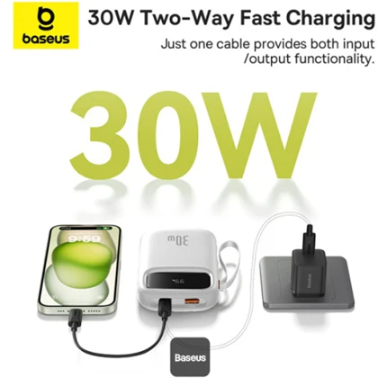 پاور بانک 20000 تایپ‌سی و یواس‌بی 30 وات بیسوس Qpow 2 PPQD4-20C P10055009213