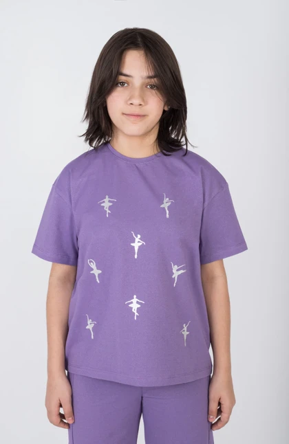 تیشرت یکرولایکرا لمه دار (ست با کد 10778)