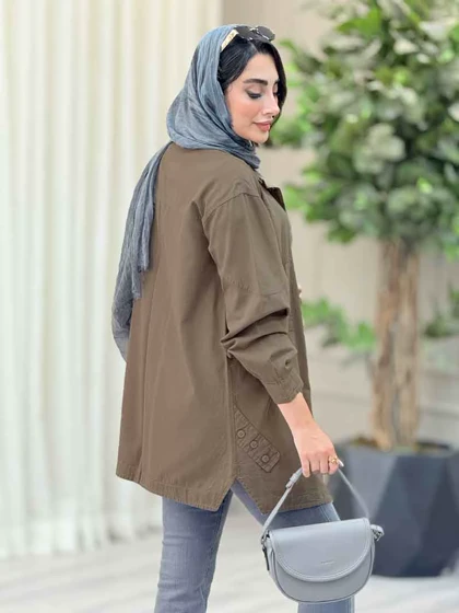 مانتو بغل سه دکمه دو جیب پیله