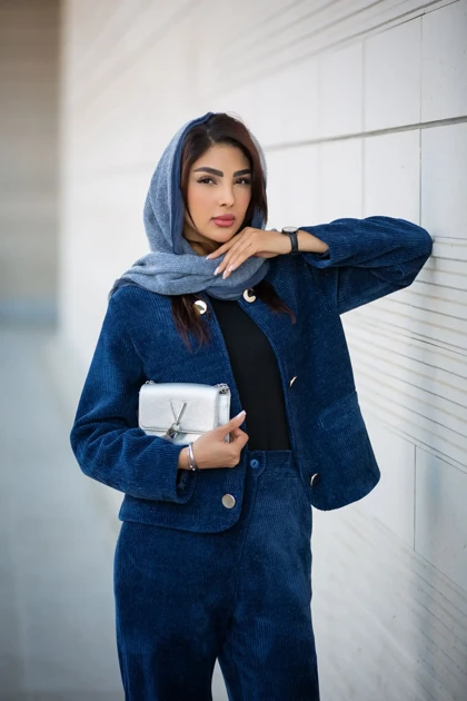 جکت زنانه دکمه نما آستردار