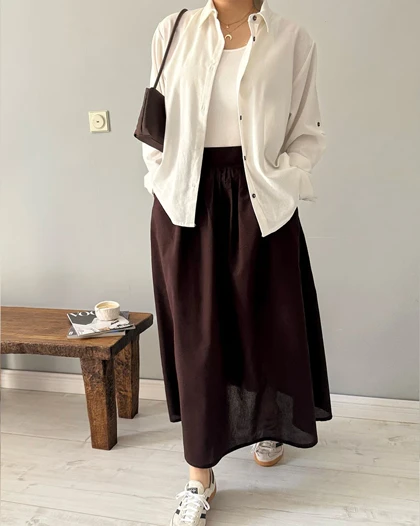 دامن Lilian (قهوه ای)
